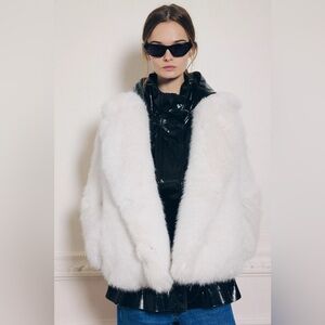 Zara White Teddy Jacket